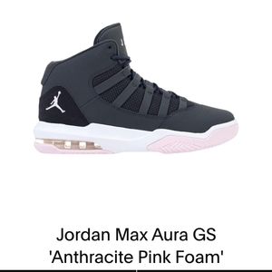 Jordan Max Aura GS Anthracite Pink Foam Size 4Y